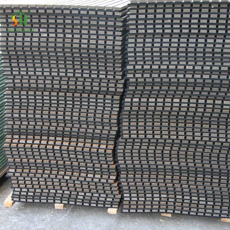 Custom Acoustic Wood Panel Wall 1220x2440mm Black MDF Polyester