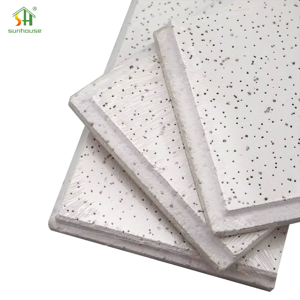Premium Fire Resistant Acoustic Panels 2x2 Feet Mineral Fiber Tiles For Office Buildings