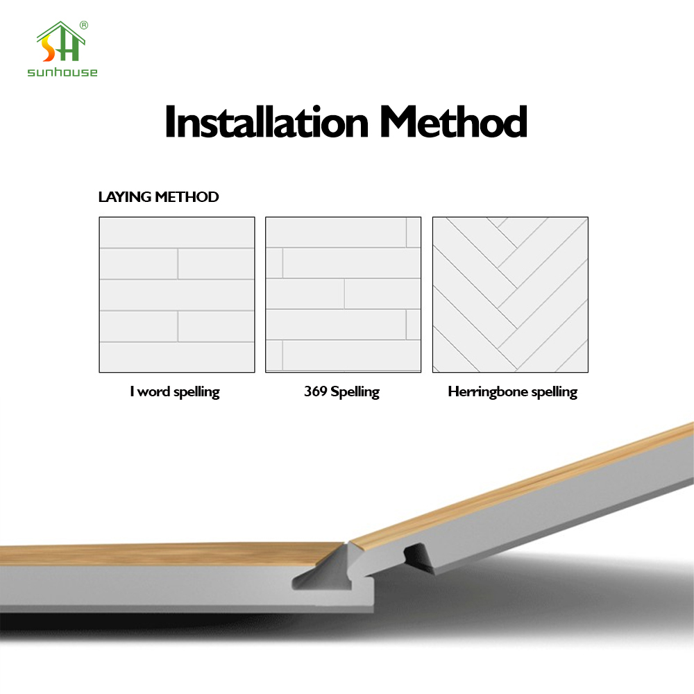 SPC Vinyl Flooring with Reaction to Fire Bf1-S1 Thermal Resistance 0.038㎡K/W and Wear Resistance Group T for Modern Parquet Design