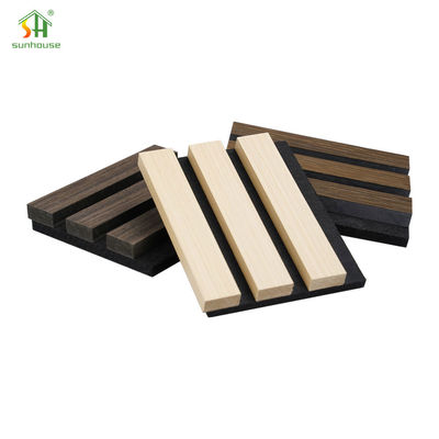 İyi bir fiyat. 1220x2440mm Akustik Meşe Duvar Panelleri İç Ses emici Akustik Paneller TV Duvarı için çevrimiçi